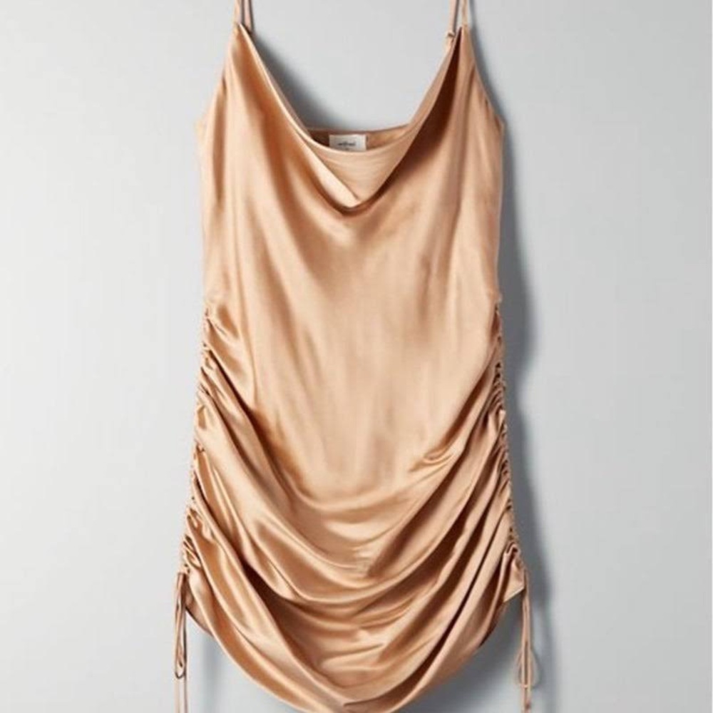 ARITZIA Wilfred Only Runched Slip Dress